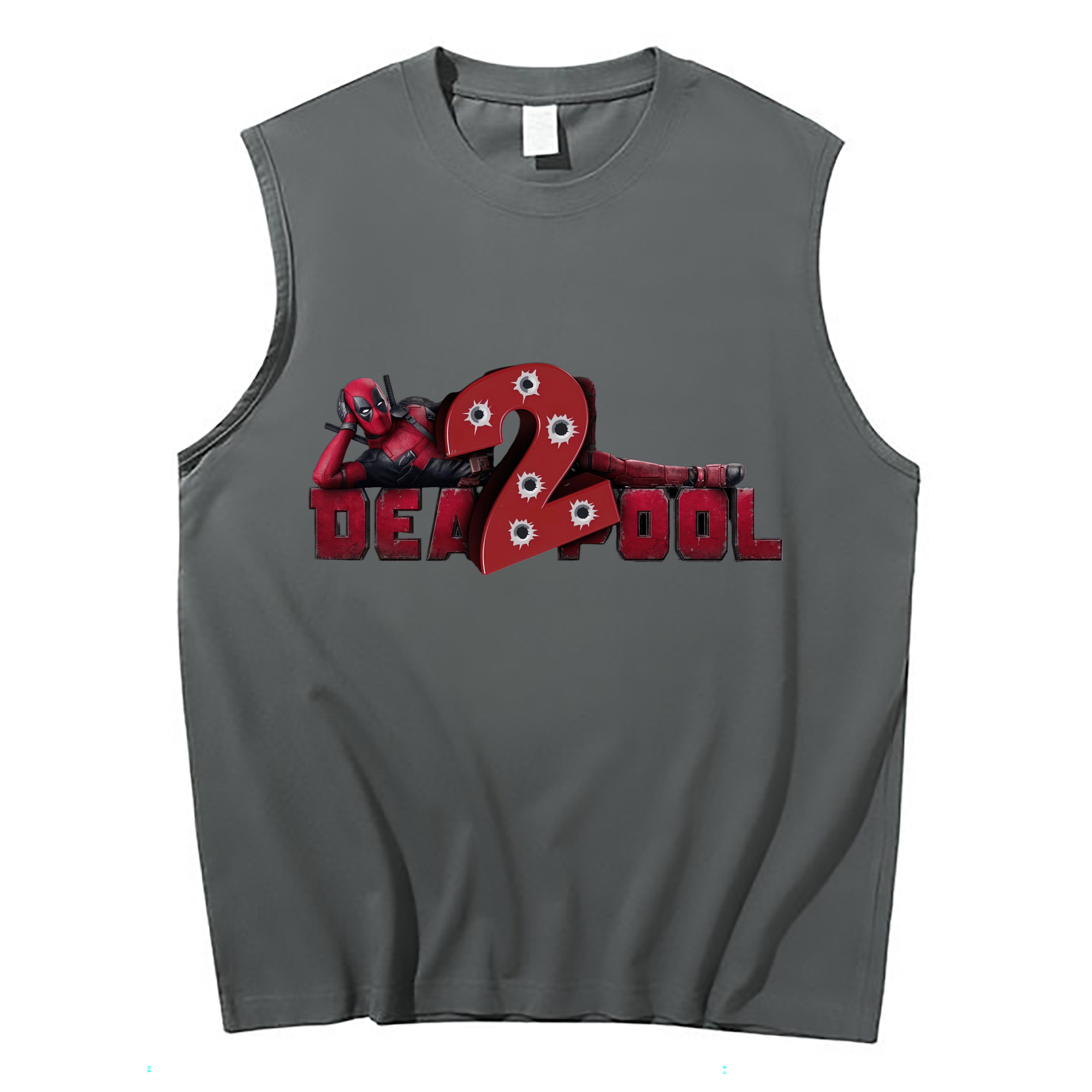 （画像用） Deadpool デッドプール コットン100％タンクトップ（フロントプリント）